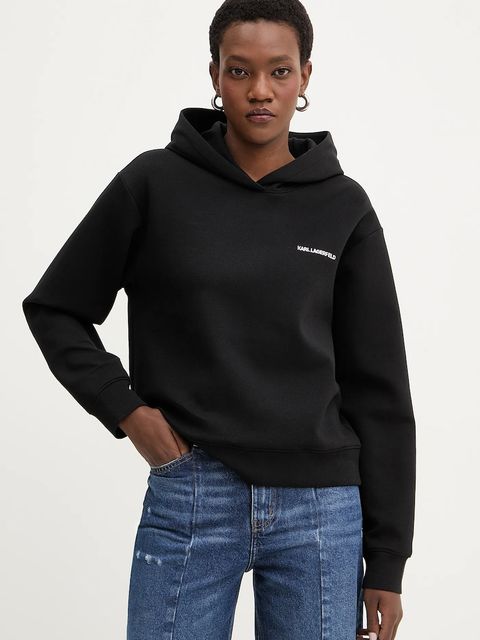 Karl Lagerfeld bluza damska kolor czarny z aplikacją B1W20023 - zdjęcie produktu nr 1