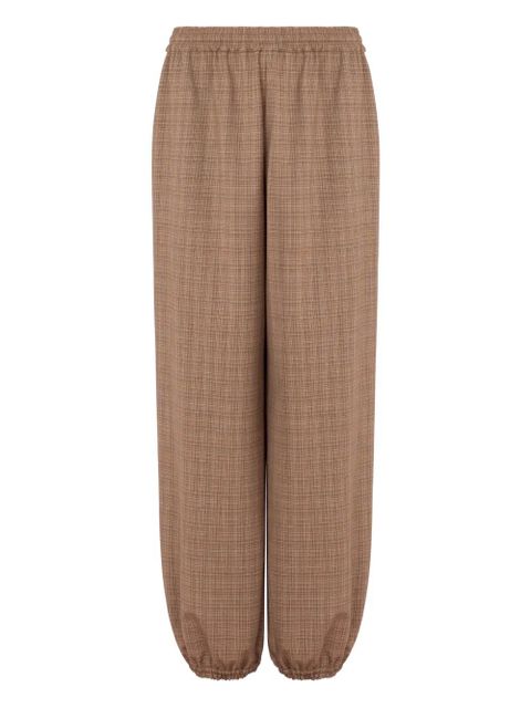 Moschino plaid-pattern elastic-waist trousers - Brown - zdjęcie produktu nr 1