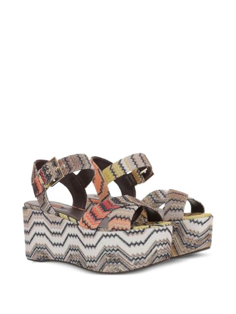 Missoni graphic-print platform sandals - Orange - zdjęcie produktu nr 2