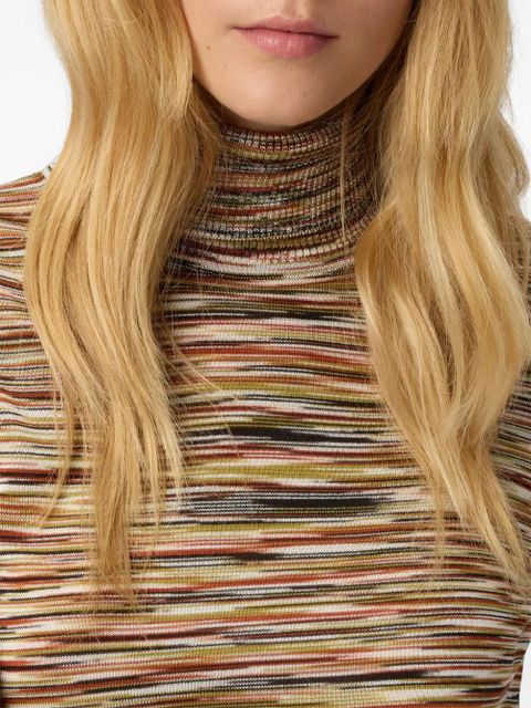 Missoni stripe-pattern turtleneck sweater - Black