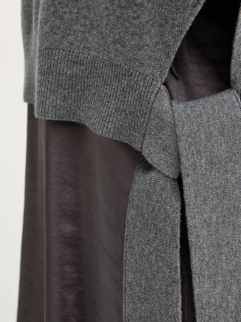 BOSS sukienka i sweter kolor szary midi dopasowana 50547867