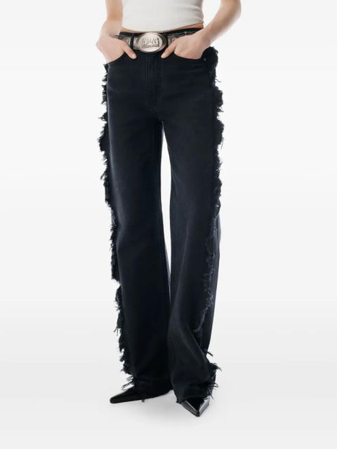 Alexander Wang Float frayed-seams denim jeans - Black