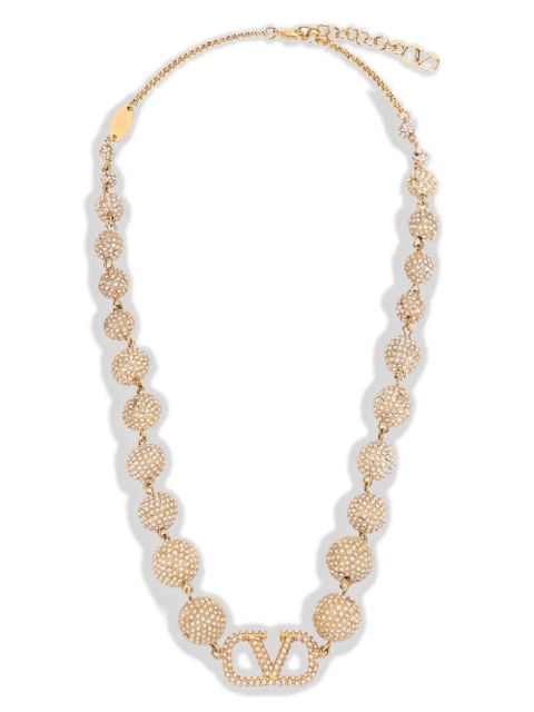 Valentino Garavani crystal-embellished necklace - Gold - zdjęcie produktu nr 1
