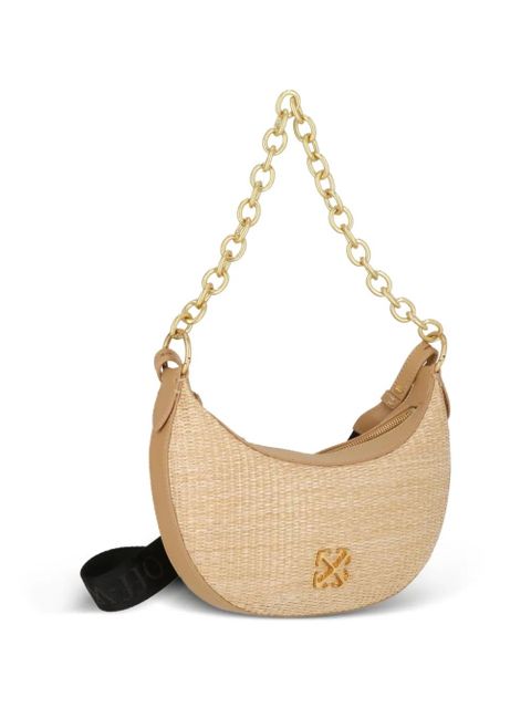 Off-White Arrows-plaque chain-link shoulder bag - Neutrals