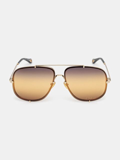 Chloé okulary przeciwsłoneczne damskie kolor złoty CH0348S