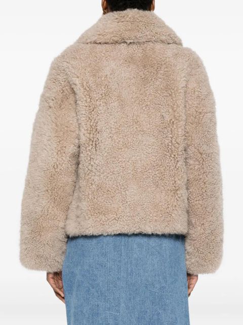 Yves Salomon teddy-collared jacket - Neutrals