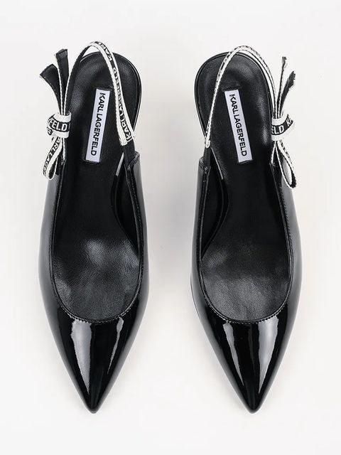 Karl Lagerfeld szpilki skórzane SIENNA kolor czarny KL32708A