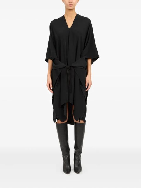 MM6 Maison Margiela V-neck midi dress - Black - zdjęcie produktu nr 2