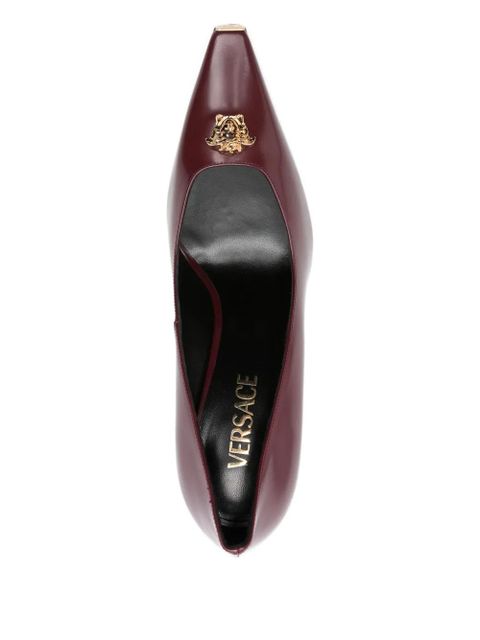 Versace 110mm medusa-embellished pointed-toe pumps - Red