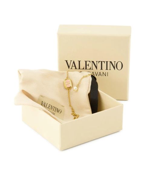Valentino Garavani logo-detail bracelet - Gold