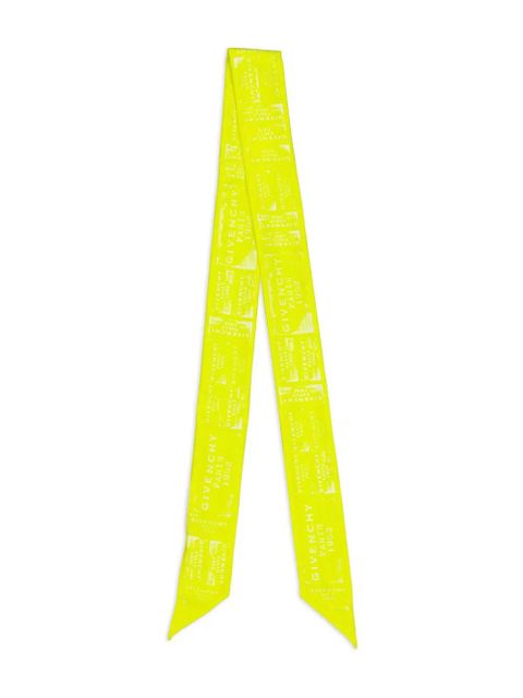 Givenchy graphic-print silk scarf - Yellow - zdjęcie produktu nr 2