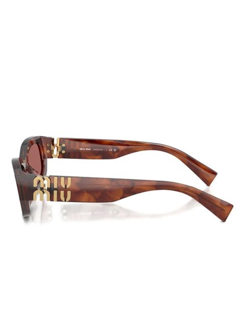 Miu Miu Eyewear logo-detail sunglasses - Brown - zdjęcie produktu nr 2