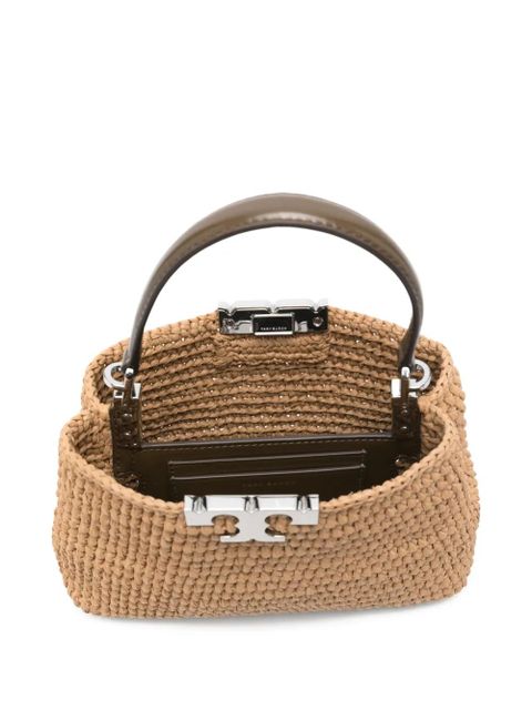 Tory Burch mini Eleanor straw tote bag - Neutrals