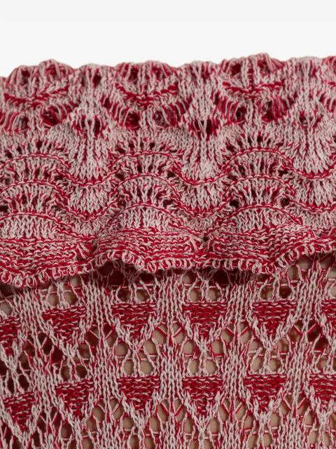 ETRO ruffled spaghetti-strap mini dress - Red