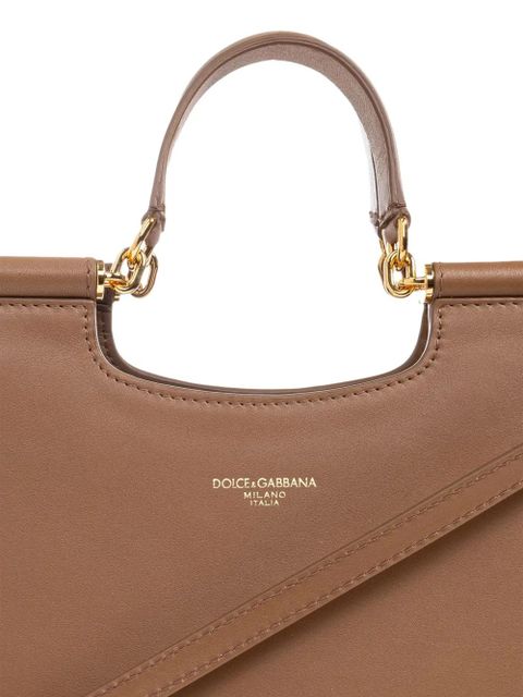 Dolce & Gabbana top-handle leather tote bag - Brown