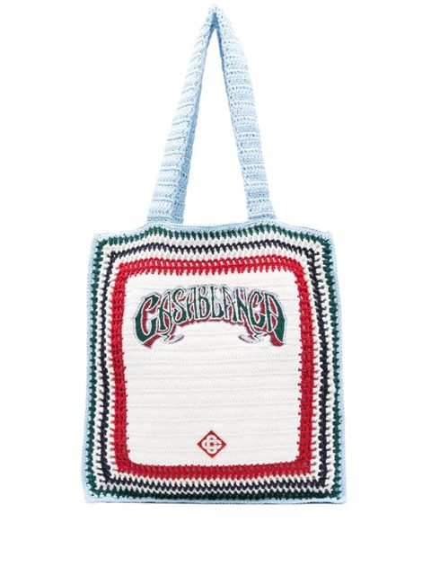 Casablanca large crochet tote bag - White - zdjęcie produktu nr 1