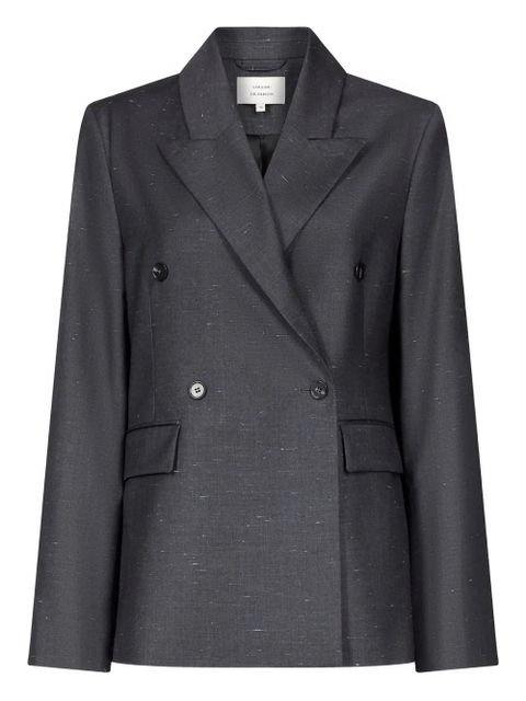 LouLou de Saison Norma double-breasted peak-lapels blazer - Grey - zdjęcie produktu nr 1