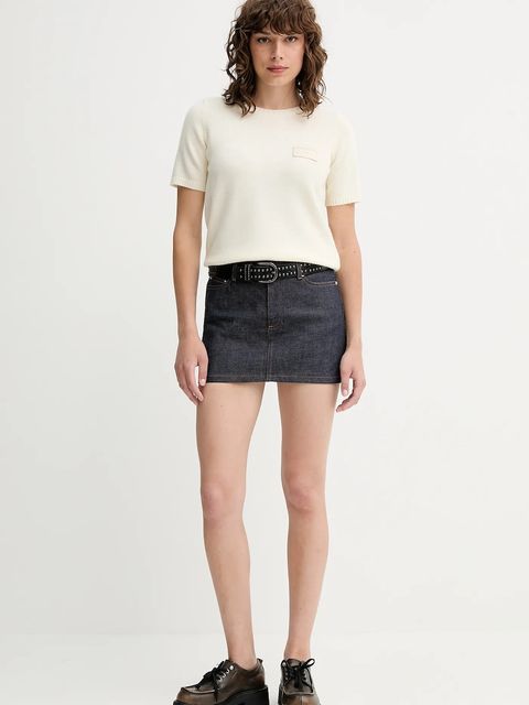 A.P.C. spódnica jeansowa mini-jupe kolor granatowy mini prosta CODBS.F06093