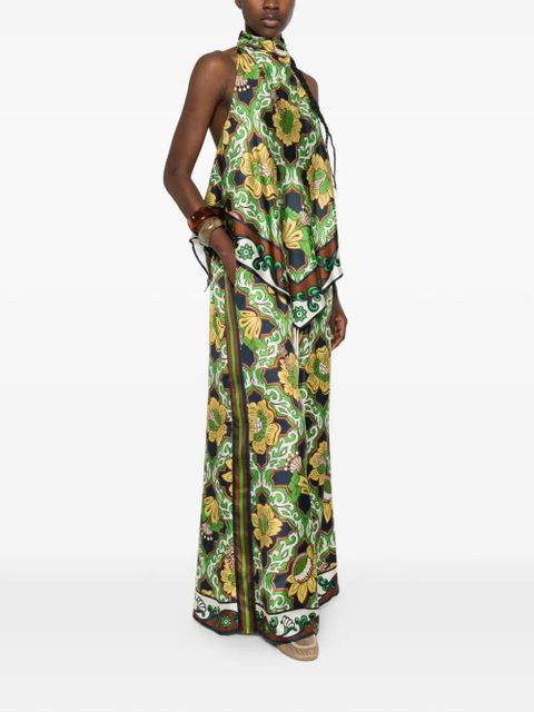 ALEMAIS Liana floral palazzo pants - Blue - zdjęcie produktu nr 2