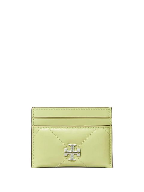Tory Burch Kira diamond-quilted card holder - Green - zdjęcie produktu nr 1