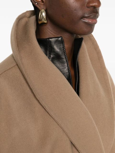 Balenciaga shawl belted jacket - Neutrals
