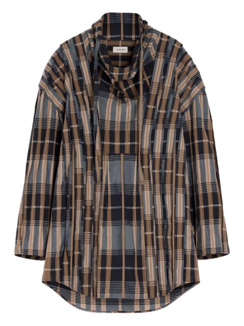 LEMAIRE topstitched striped blouse - Brown - zdjęcie produktu nr 1