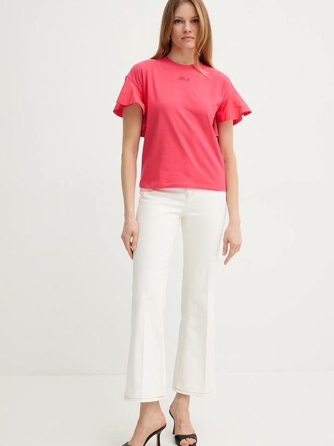 Karl Lagerfeld t-shirt bawełniany - zdjęcie produktu nr 1