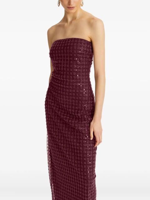 ROTATE BIRGER CHRISTENSEN sequin-embellished maxi dress - Red - zdjęcie produktu nr 2