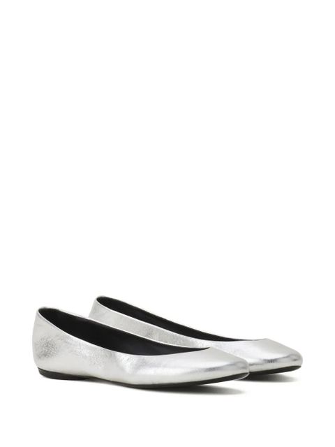 Lanvin metallic-finish leather ballet flats - White - zdjęcie produktu nr 2