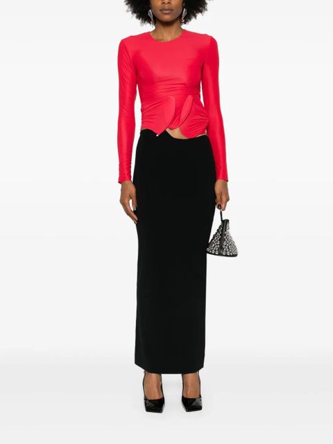 Christopher Esber asymmetric-waist midi skirt - Black - zdjęcie produktu nr 2