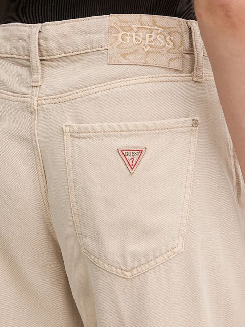 Guess jeansy damskie kolor beżowy W5RA96 WFD53