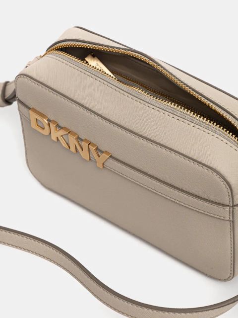 Dkny torebka skórzana kolor beżowy R51E1J31
