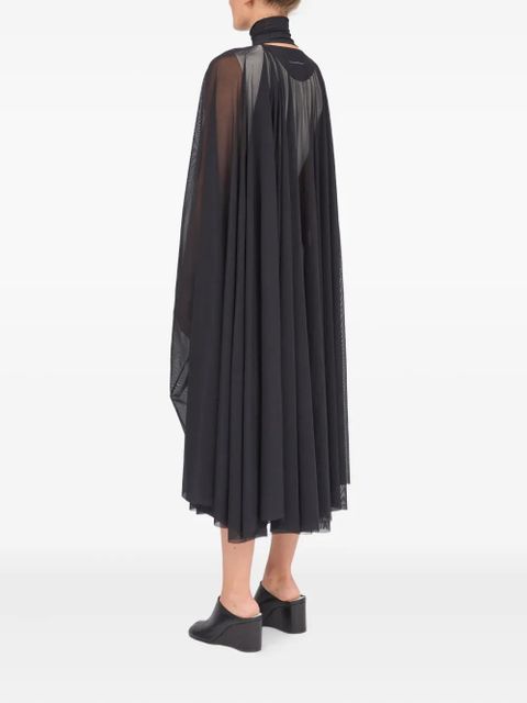 MM6 Maison Margiela semi sheer maxi dress - Black