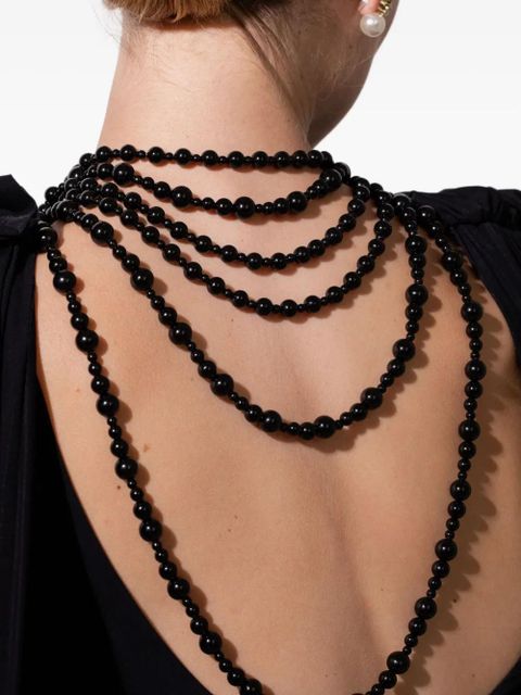 Jennifer Behr Veda beaded necklace - Black
