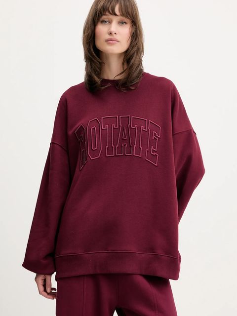 Rotate bluza bawełniana damska kolor bordowy z aplikacją 1143762734 - zdjęcie produktu nr 1