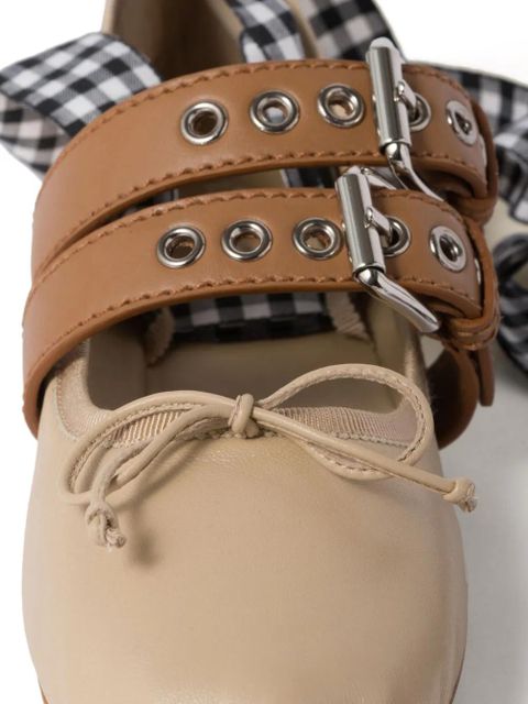Miu Miu buckled ballet pumps - Neutrals - zdjęcie produktu nr 2