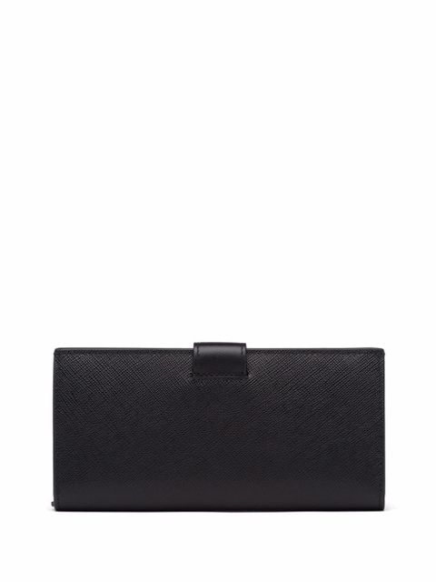 Prada logo-plaque snap-fastening wallet - Black - zdjęcie produktu nr 2