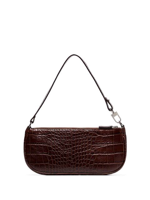 BY FAR crocodile-embossed shoulder bag - Brown