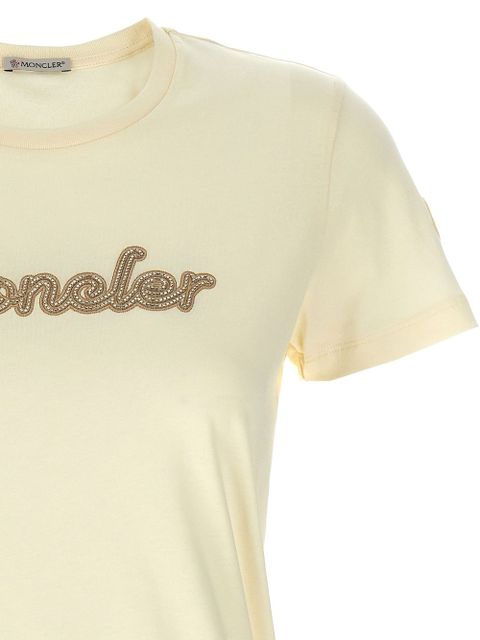 Moncler logo embroidery t-shirt - White