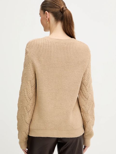 Morgan sweter damski kolor beżowy MAMA