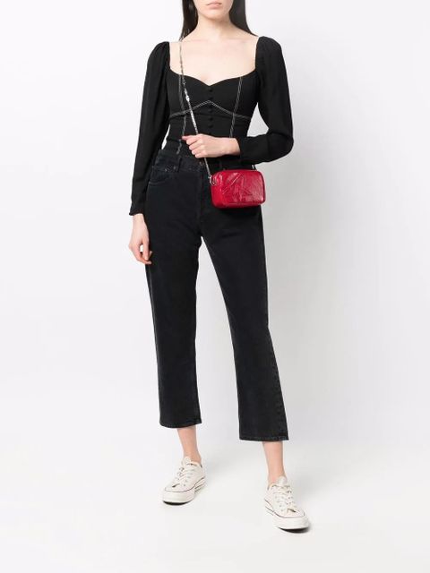 Golden Goose Star high-shine crossbody bag - Black - zdjęcie produktu nr 2