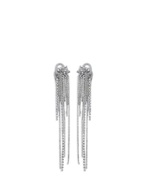 AREA Messy chain crystal-embellished earrings - Silver - zdjęcie produktu nr 1