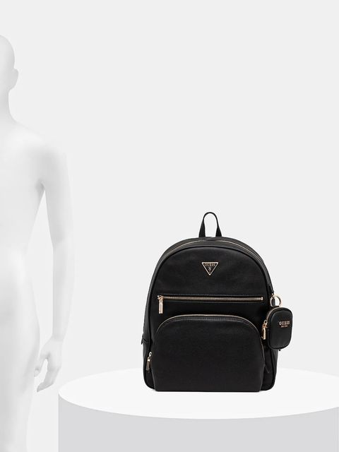 Guess plecak POWER PLAY damski kolor czarny duży gładki HWBG71 24350