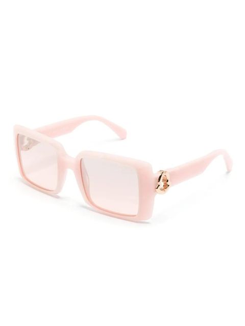 Moncler Eyewear Promenade rectangle-frame sunglasses - Pink - zdjęcie produktu nr 2