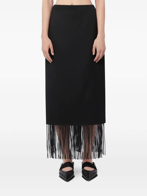 Sportmax Hiberis fringed midi skirt - Black - zdjęcie produktu nr 2