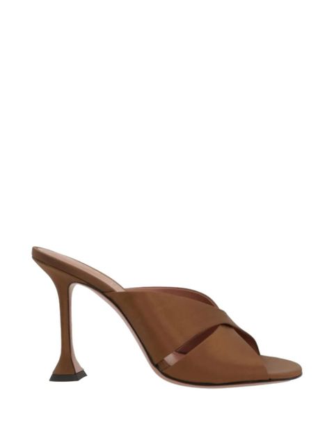Amina Muaddi Salma heeled mules - Brown - zdjęcie produktu nr 1