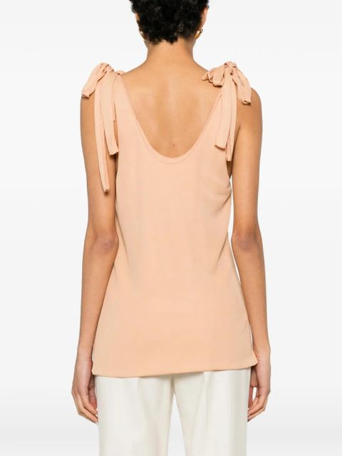 Chloé tie-fastening tank top - Orange