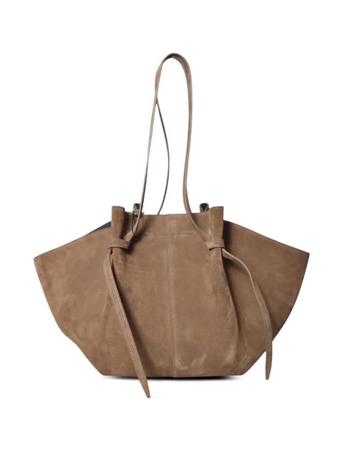 Yuzefi suede knot-detail tote bag - Brown