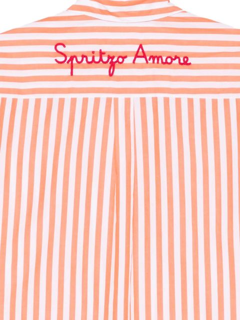 MC2 Saint Barth Brigitte striped shirt - Orange