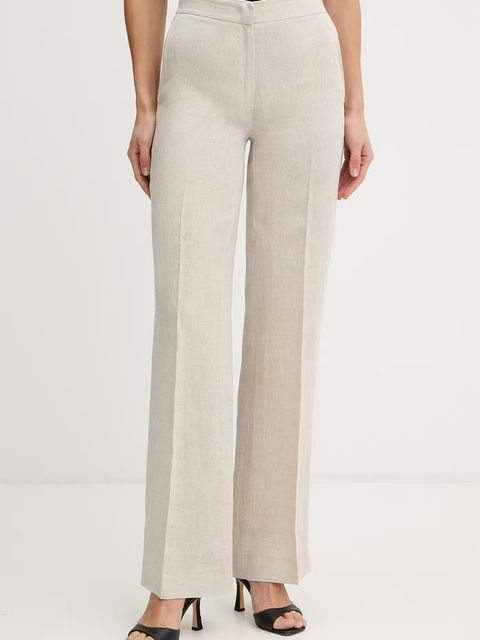 Twinset spodnie z dodatkiem lnu